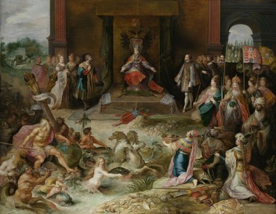 Allegory on the Abdication of Emperor Charles V in Brussels by Frans II Francken the Younger